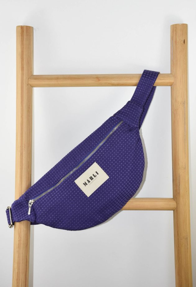 Sac banane Lou - Nid d'abeille violet