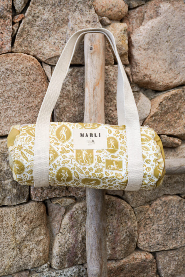 Sac Polochon mini Dima Toile de Jouy Bronze – Image 2