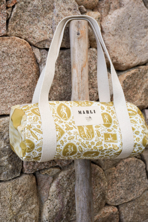 Sac Polochon mini Dima Toile de Jouy Bronze – Image 4