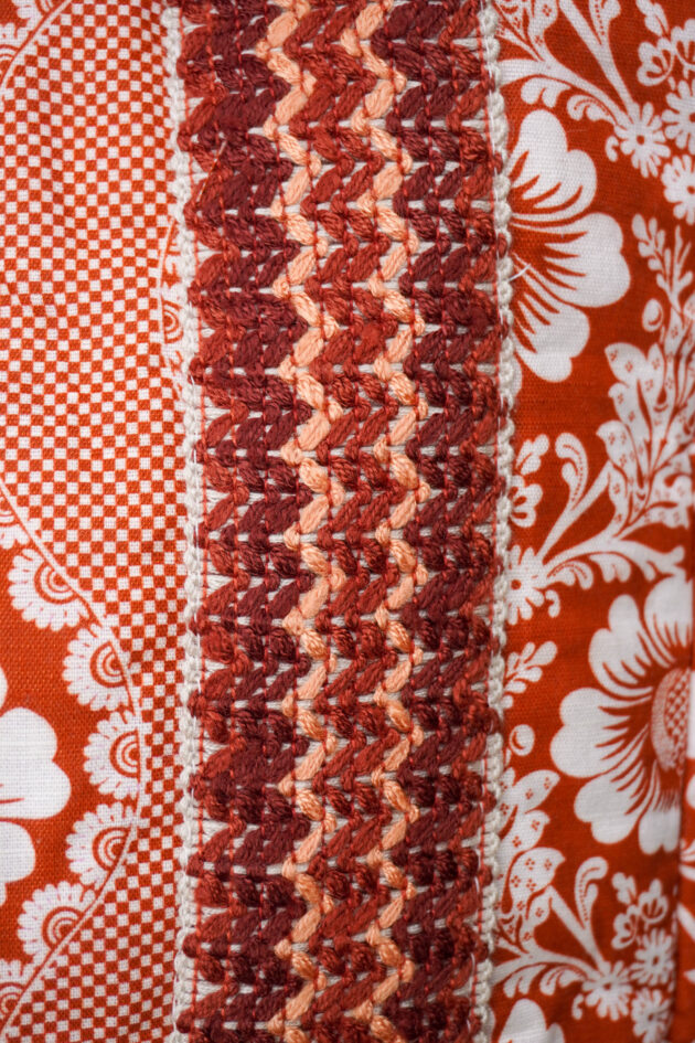Cabas Carré alice Toile de Jouy fleuri terracota – Image 6