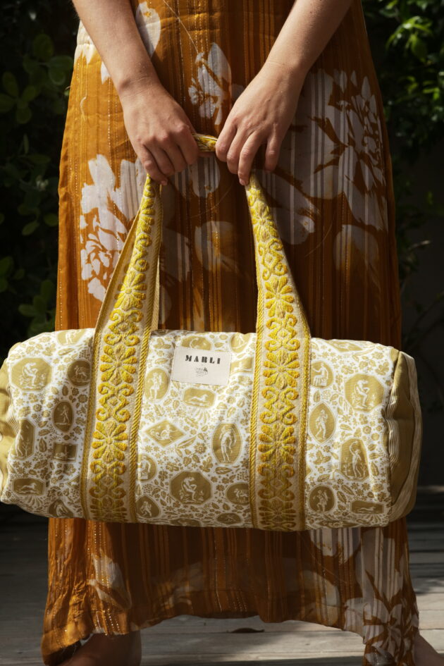 Sac Polochon dim toile de jouy bronze – Image 5