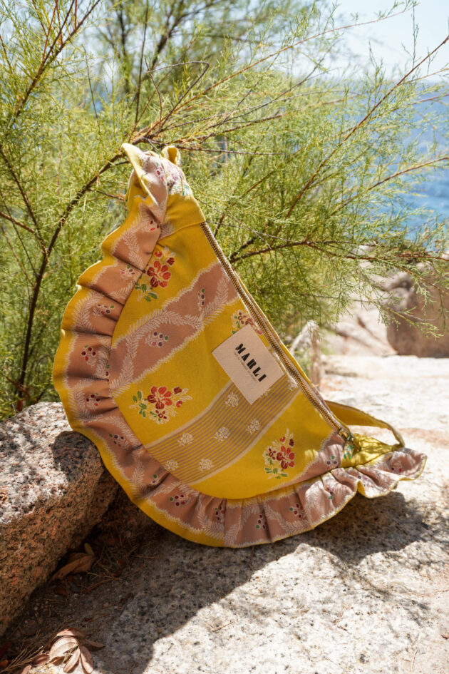 Sac banane froufrou paloma fleuri jaune