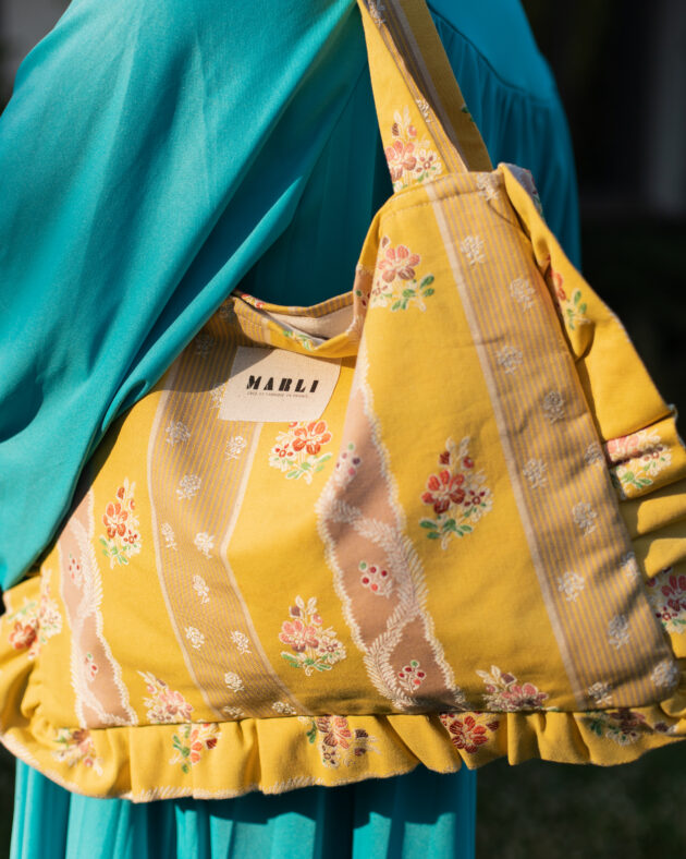 Cabas froufrou Emma fleuri jaune – Image 2