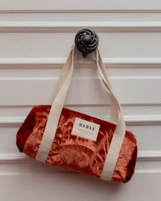 Sac Polochon mini Charlo velours terracota