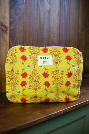 Pochette ordinateur Valentina  - Motif fleuri jaune