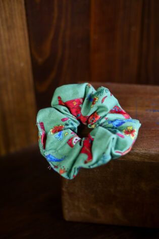 Chouchou Mila  - Motif poupée russe chevaux verts