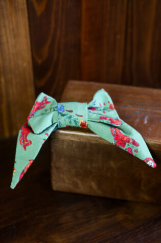 Grand nœud Natalia  - Motif poupée russe chevaux verts