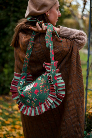 Banane froufrou Tatiana  - Motif fleuri vert sapin