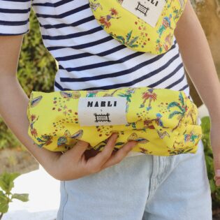 Trousse maxi Helena  - Motif Samba jaune