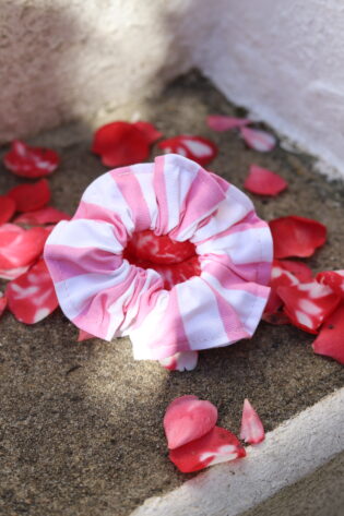 Chouchou Raul - Motif rayures roses et blanches